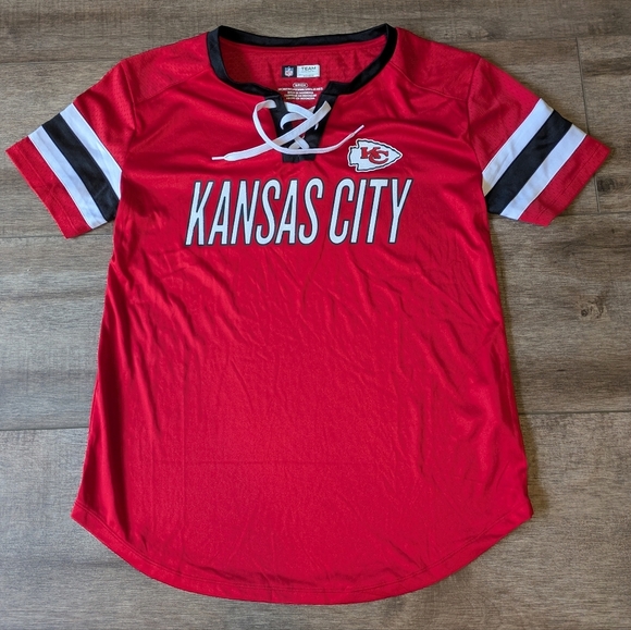 NFL Tops - NFL Kansas City Chiefs Red Lace-Up Top